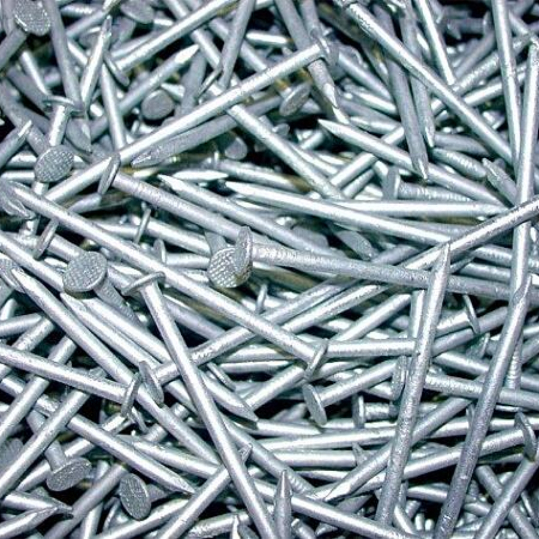 Zinc coated nails